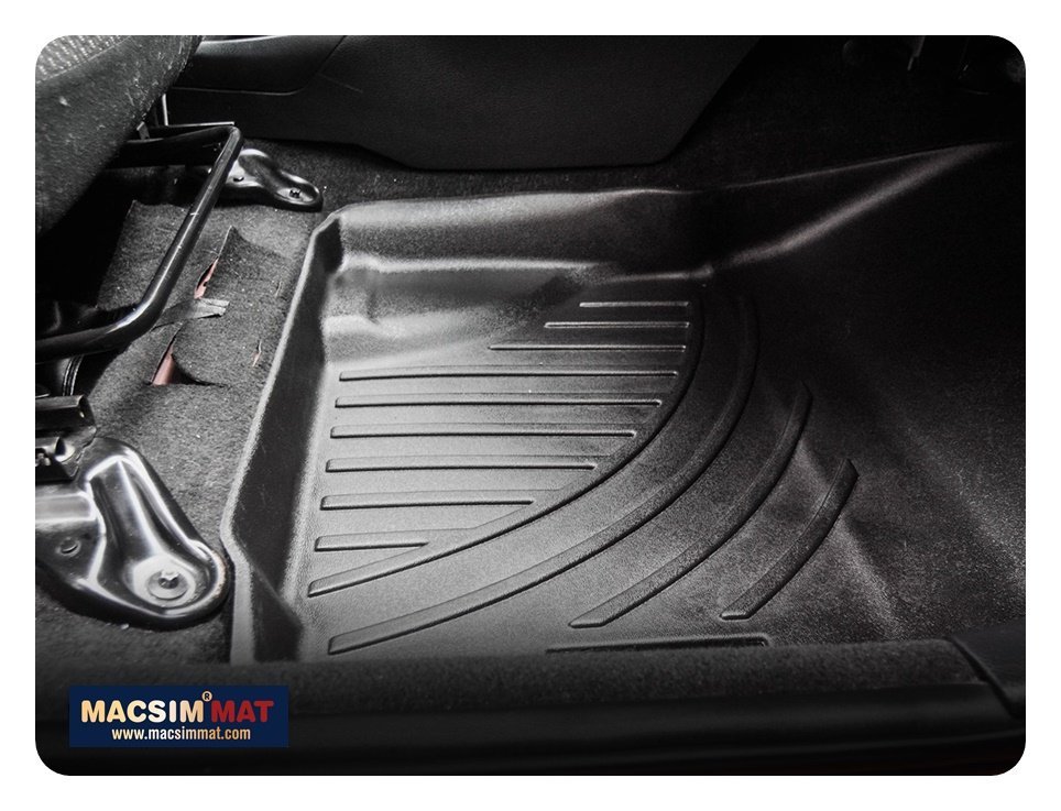 Thảm lót sàn hn Toyota Vios 2014 - nay  Nhãn hiệu Macsim chất liệu nhựa TPV cao cấp màu đen - 2 hàng ghế