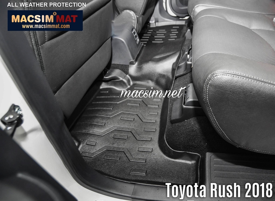 Thảm lót sàn xe ô tô Toyota Rush 2017+Nhãn hiệu Macsim chất liệu nhựa TPV cao cấp màu đen(FDW-077)