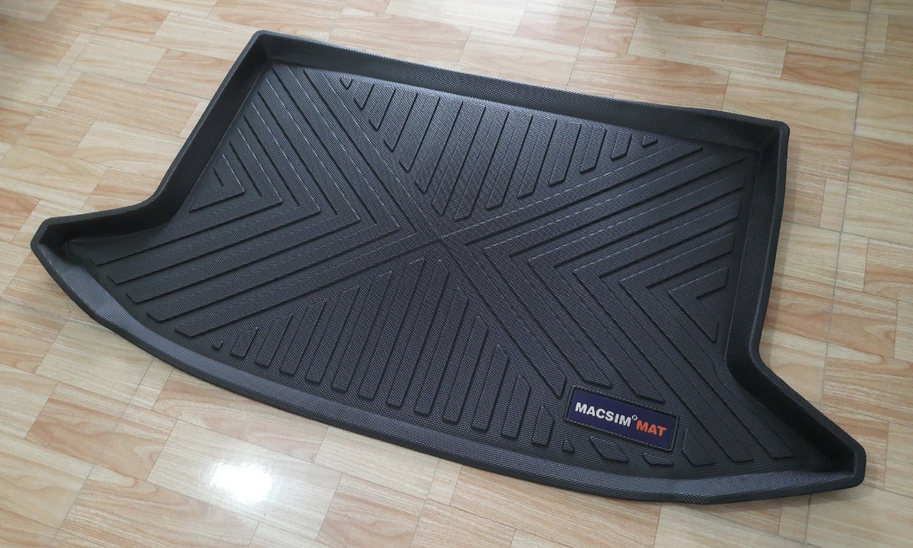 Thảm lót cốp xe ô tô Hyundai Kona 2012 - 2017 nhãn hiệu Macsim chất liệu TPV cao cấp màu đen(DT007)