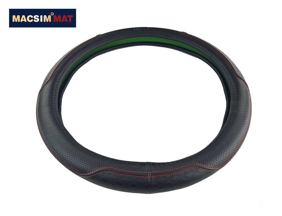 Bọc vô lăng cao cấp Macsim mã L612 size M màu đen lõi silicon