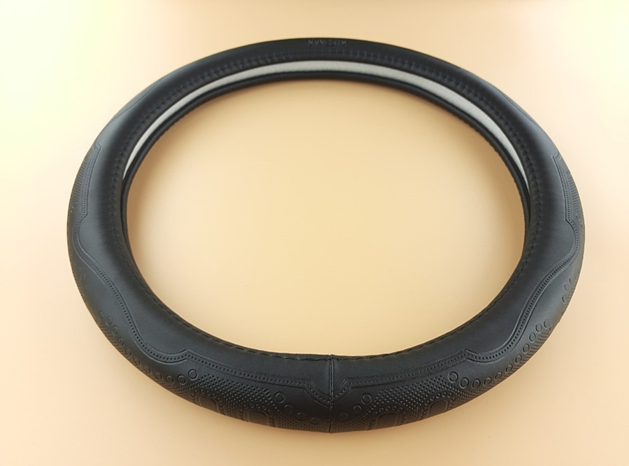 Bọc vô lăng cao cấp Macsim mã L611 chất liệu da thật - Khâu tay 100% size M màu đen