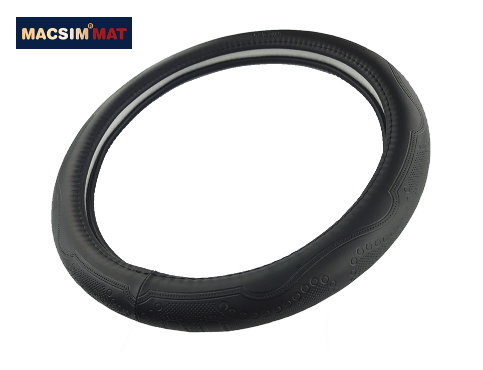 Bọc vô lăng cao cấp Macsim mã L611 chất liệu da thật - Khâu tay 100% size M màu đen