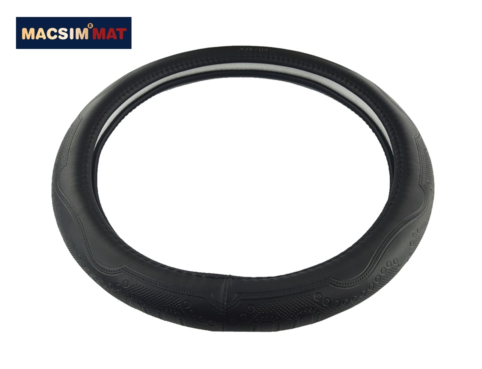 Bọc vô lăng cao cấp Macsim mã L611 chất liệu da thật - Khâu tay 100% size M màu đen