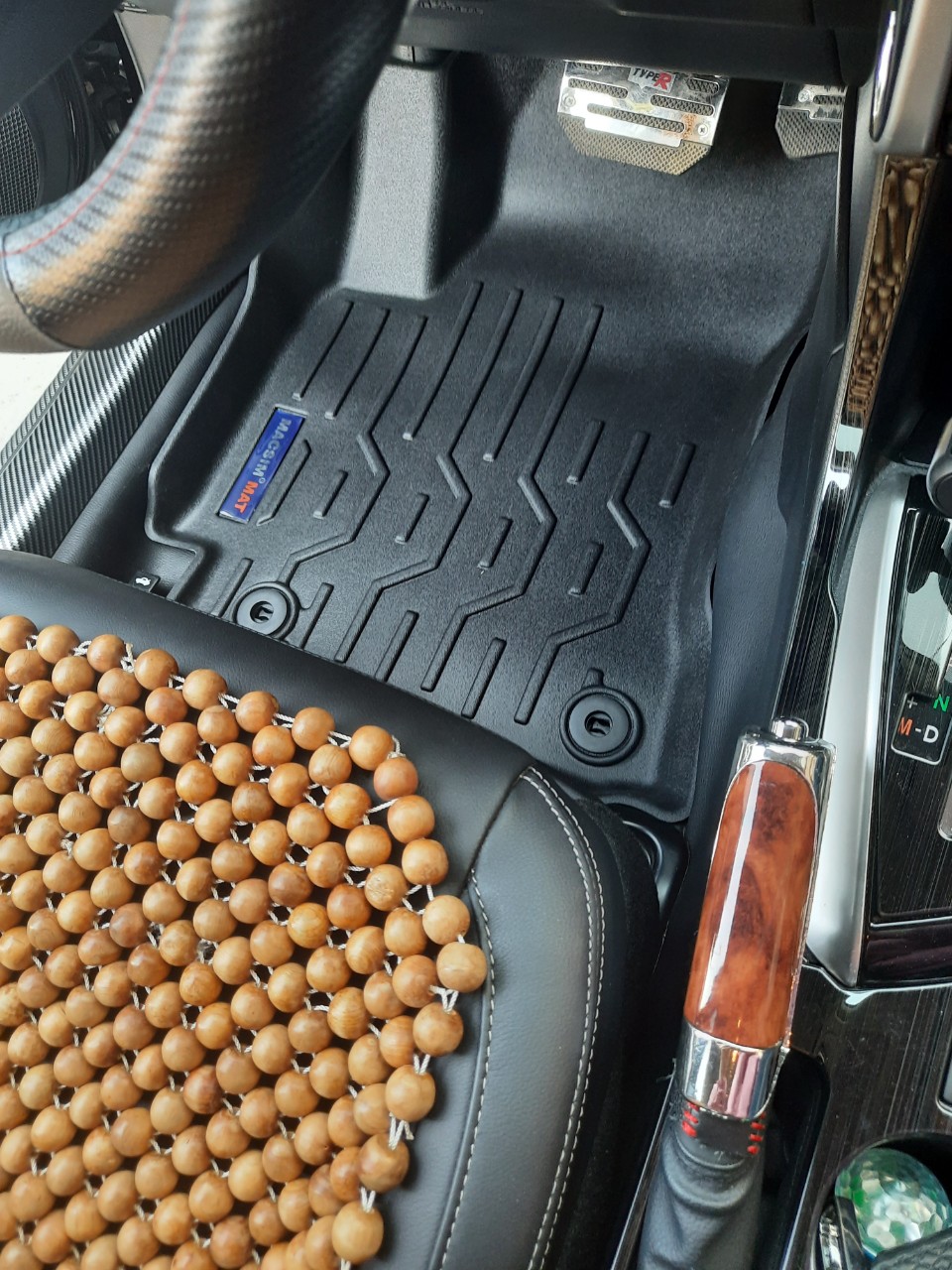 Thảm lót sàn xe ô tô Toyota Corolla Altis 2019- 2021 Nhãn hiệu Macsim chất liệu nhựa TPV màu đen