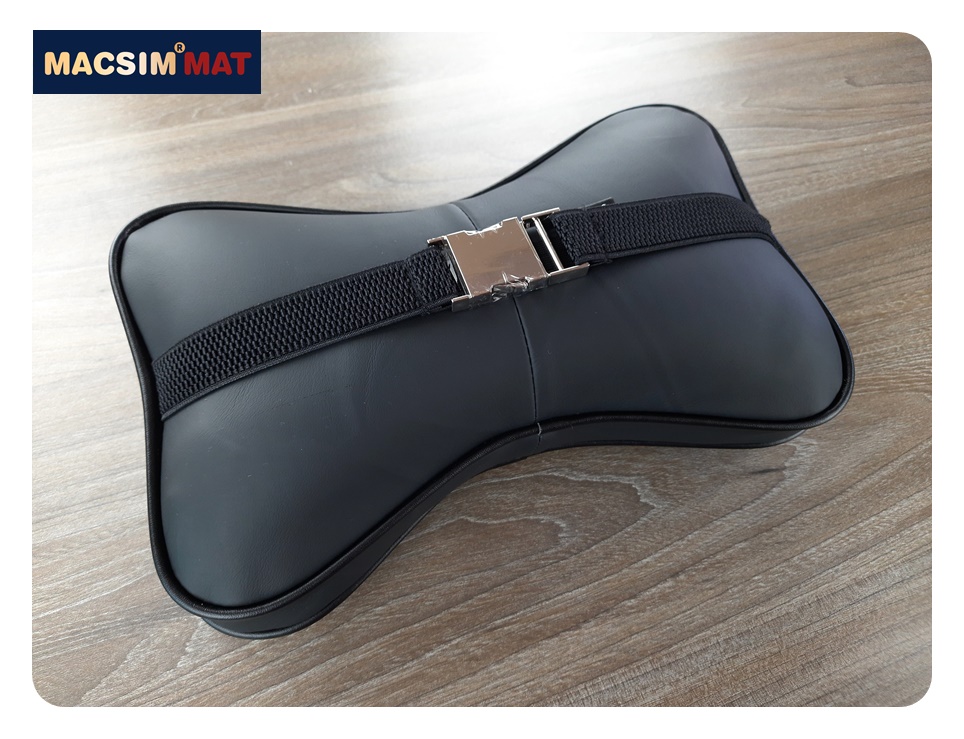 Gối tựa đầu ô tô chất liệu da Nappa nhãn hiệu Macsim cỡ lớn