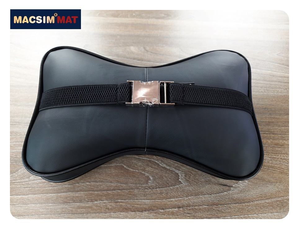 Gối tựa đầu ô tô chất liệu da Nappa nhãn hiệu Macsim cỡ lớn