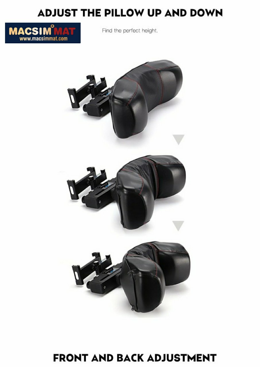 Gối tựa đầu ô tô cao cấp nhãn hiệu Macsim CHP03B màu đen