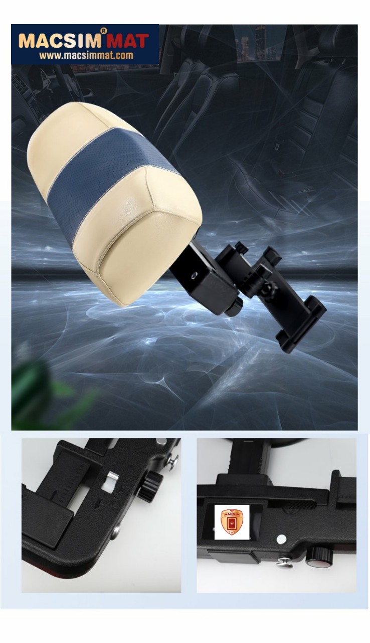 Gối tựa đầu ô tô cao cấp nhãn hiệu Macsim mã CHP03B màu be