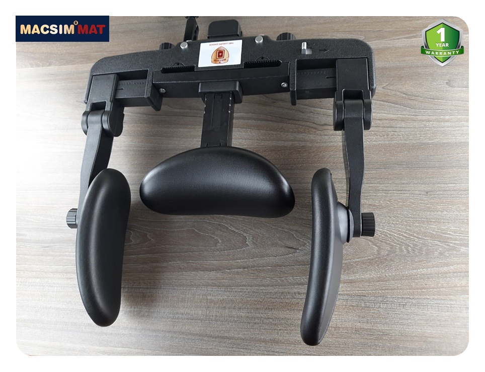 Gối tựa đầu ô tô cao cấp nhãn hiệu Macsim tích hợp giá treo điện thoại mã CHP02A màu đen
