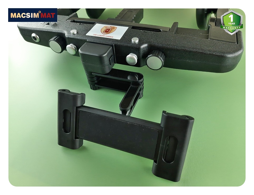 Gối tựa đầu ô tô cao cấp nhãn hiệu Macsim tích hợp giá treo điện thoại mã CHP02A màu đen
