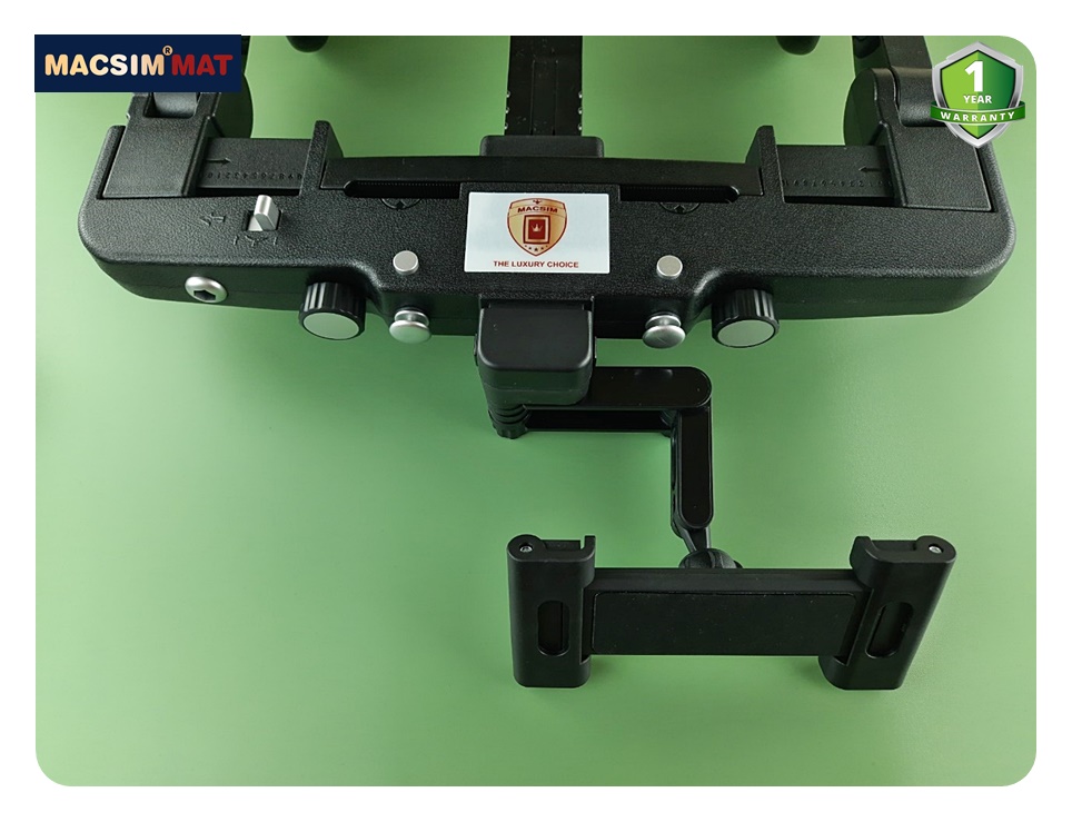 Gối tựa đầu ô tô cao cấp nhãn hiệu Macsim tích hợp giá treo điện thoại mã CHP02A màu đen