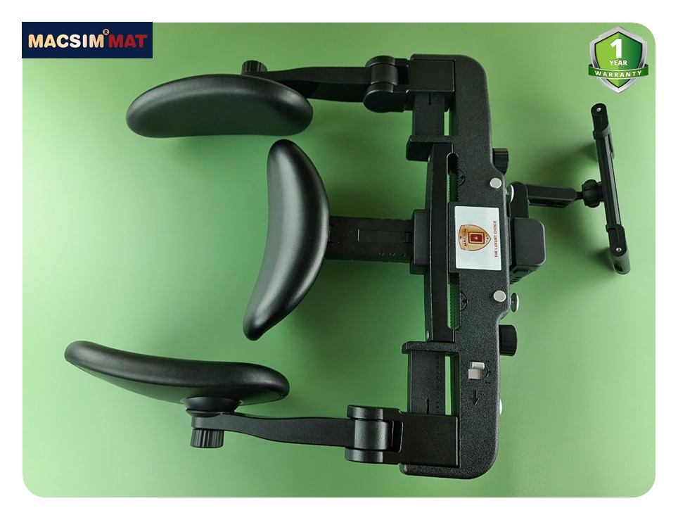 Gối tựa đầu ô tô cao cấp nhãn hiệu Macsim tích hợp giá treo điện thoại mã CHP02A màu đen