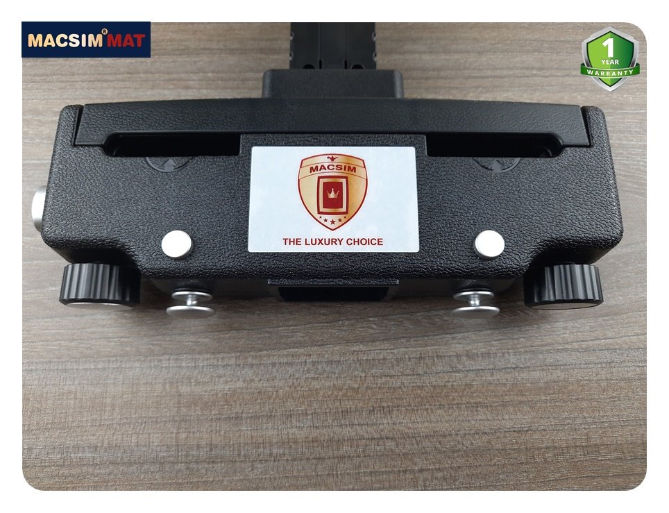 Gối tựa đầu ô tô cao cấp nhãn hiệu Macsim tích hợp giá treo điện thoại mã CHP03A màu đen