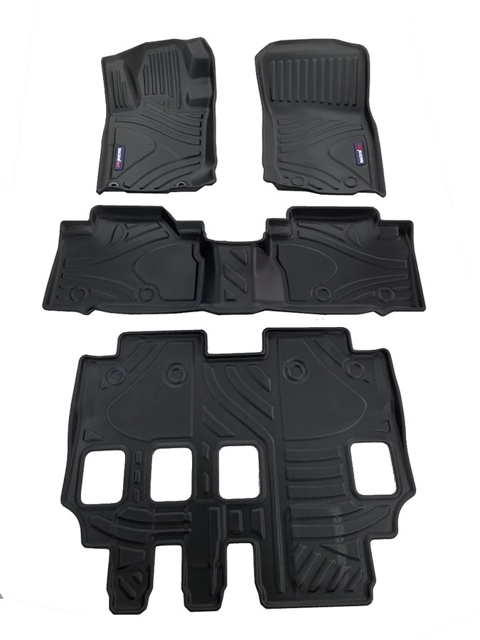 Thảm lót sàn xe ô tô Mitsubishi Pajero Sport 2011 - nay qd Nhãn hiệu Macsim chất liệu nhựa TPV cao cấp màu đen