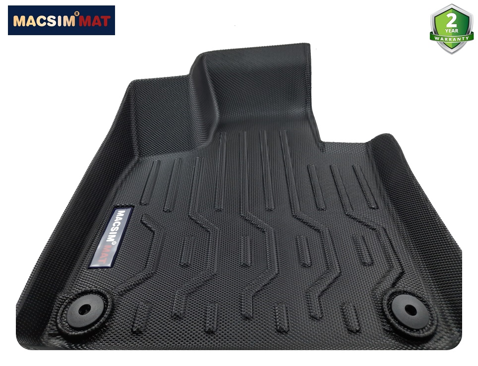 Thảm lót sàn xe ô tô Volvo XC90 2012 đến nay Nhãn hiệu Macsim chất liệu nhựa TPV cao cấp màu đen nhám (FDW-051)