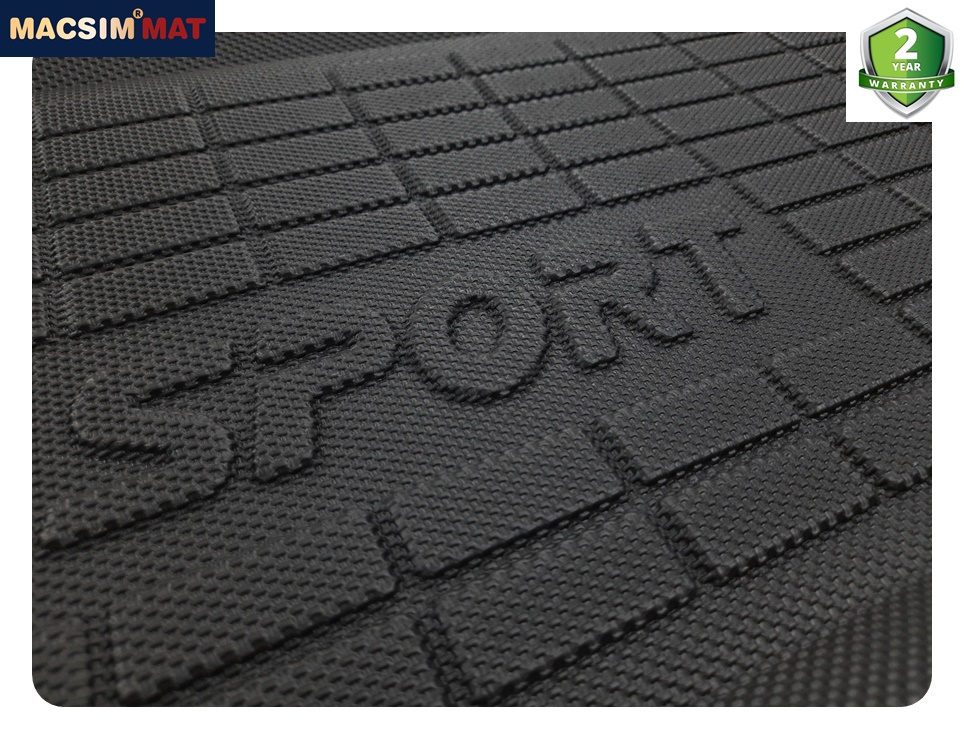 Thảm lót cốp xe ô tô Mitsubishi Pajero Sport 2016+nhãn hiệu Macsim chất liệu TPV cao cấp màu đen (303)