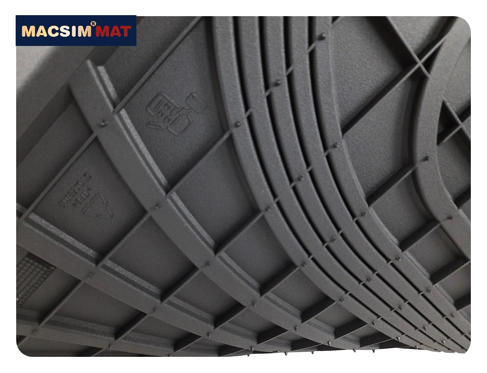 Thảm lót sàn xe ô tô  Hyundai Tucson 2021 -đến nay Nhãn hiệu Macsim 3W chất liệu nhựa TPE đúc khuôn cao cấp - màu đen( 2 ghế hàng đầu )