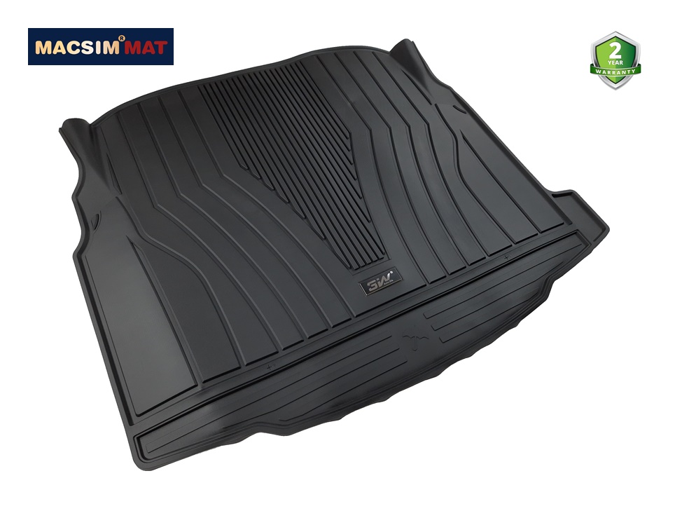 Thảm lót cốp xe ô tô Mercedes E 2016+ nhãn hiệu Macsim 3W chất liệu TPE cao cấp màu đen