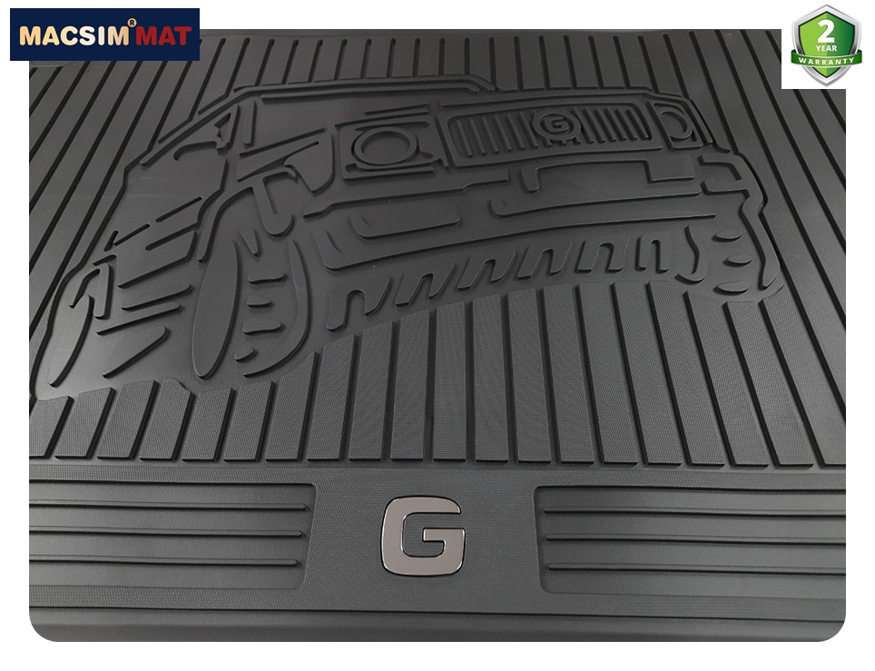 Thảm lót cốp xe ô tô Mercedes ben G nhãn hiệu Macsim 3W chất liệu TPE cao cấp màu đen