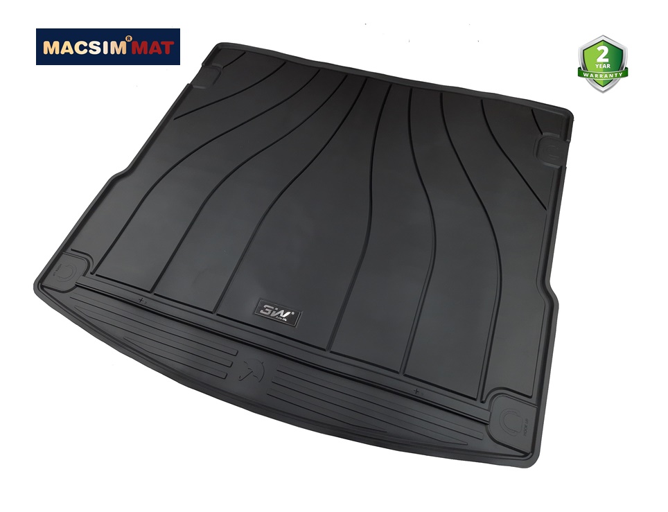 Thảm lót cốp xe ô tô Porsche Macan 2014+ nhãn hiệu Macsim 3W chất liệu TPE cao cấp màu đen