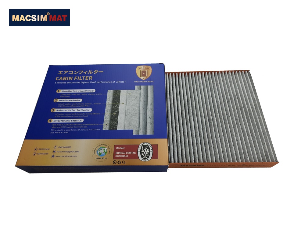 Lọc gió điều hòa cao cấp Macsim N95 xe ô tô Jaguar XFL - 2017  Jaguar XE  2015 - 2017 ; Lexus Nx  2014 - nay; Landrover Ranger rover 2013 - 2016 (mã MS1919)