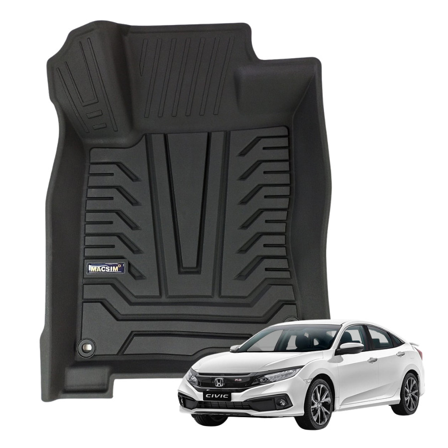 Thảm lót sàn ô tô Honda Civic 2016 -2021 Macsim– TPE Chuẩn Phom, Sử dụng lâu dài (mã 07)