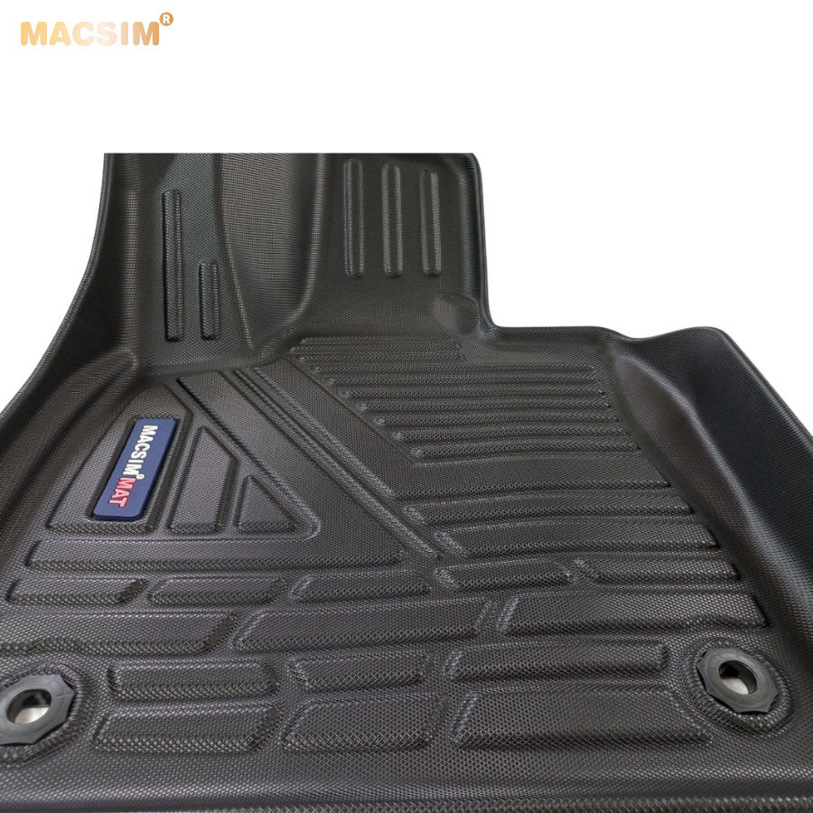 Thảm lót sàn xe ô tô qd 3 hàng Lexus RX450 HL 7 chỗ 2015-2023 Nhãn hiệu Macsim chất liệu nhựa TPE cao cấp màu đen