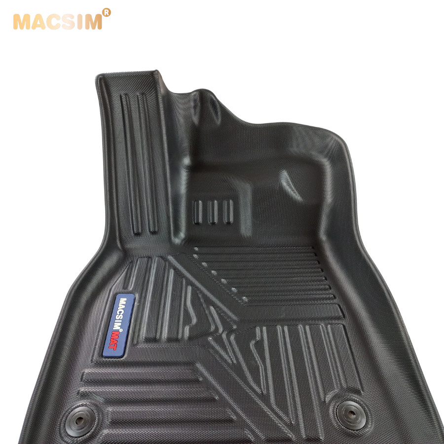 Thảm lót sàn xe ô tô Audi Q5L  qd ( bản ngắn )  2018 - nay Nhãn hiệu Macsim chất liệu nhựa TPE đúc khuôn cao cấp - màu đen