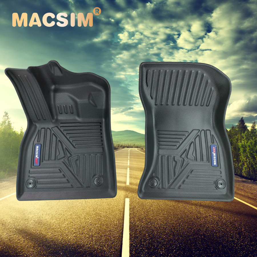 Thảm lót sàn xe ô tô Audi Q5L qd ( bản dài )  2018 - nay Nhãn hiệu Macsim chất liệu nhựa TPE đúc khuôn cao cấp - màu đen