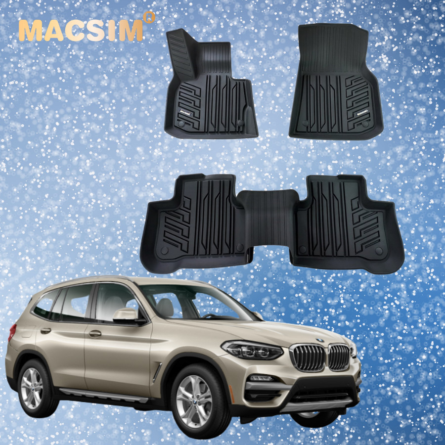 Thảm lót sàn xe ô tô BMW X4 2018+ Nhãn hiệu Macsim chất liệu nhựa TPE đúc khuôn cao cấp - màu đen