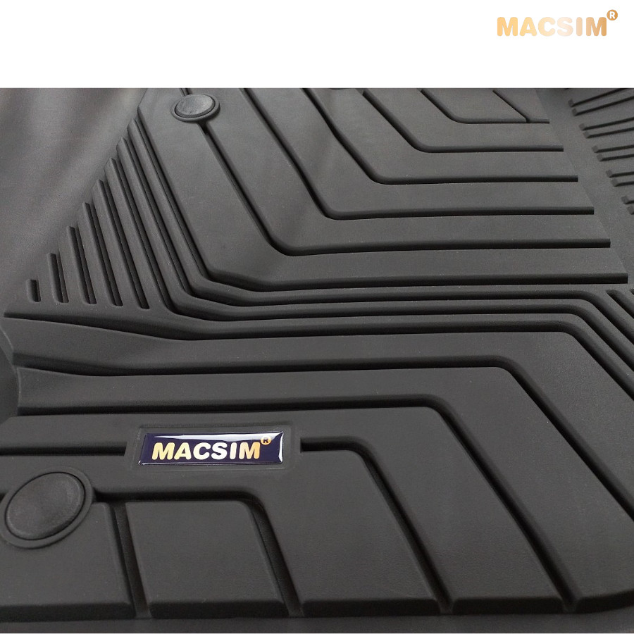 Thảm lót sàn xe ô tô LEXUS LX570 ( 7 chỗ ) 2007-2021 Nhãn hiệu Macsim chất liệu nhựa TPE cao cấp màu đen