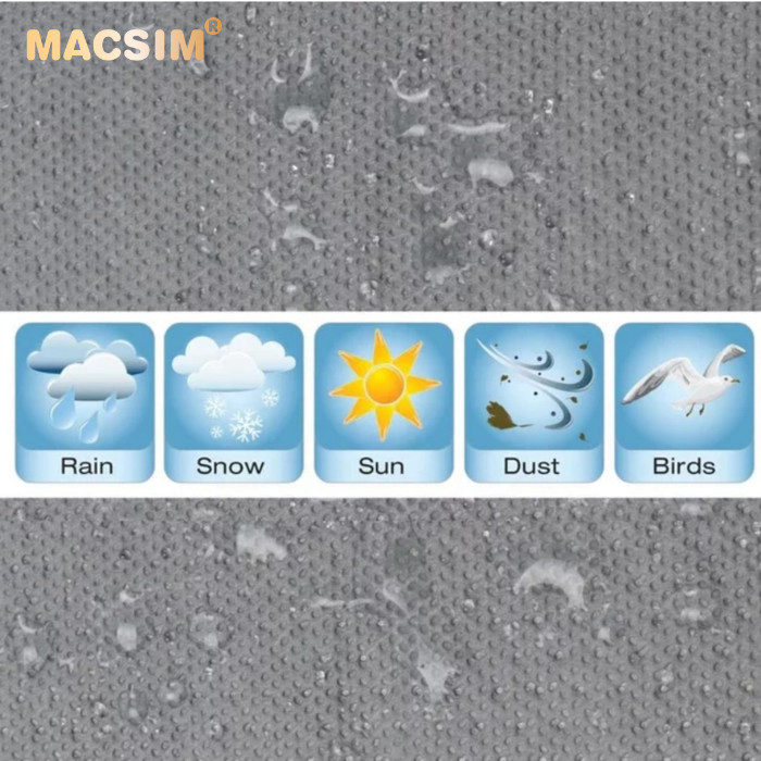 Bạt phủ ô tô Toyota Prado MACSIM-màu ghi-Vải Không Dệt 3 Lớp Chống Nắng, Bảo Vệ Toàn Diện