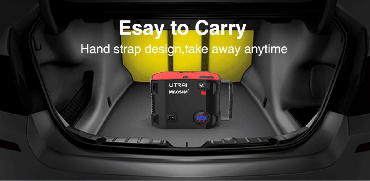 Thiết bị kích điện Macsim utrai đa năng 4 trong 1/ Bơm lốp xe ô tô/ Bơm xe ô tô/ Bơm ô tô/ Máy bơm hơi ô tô mini