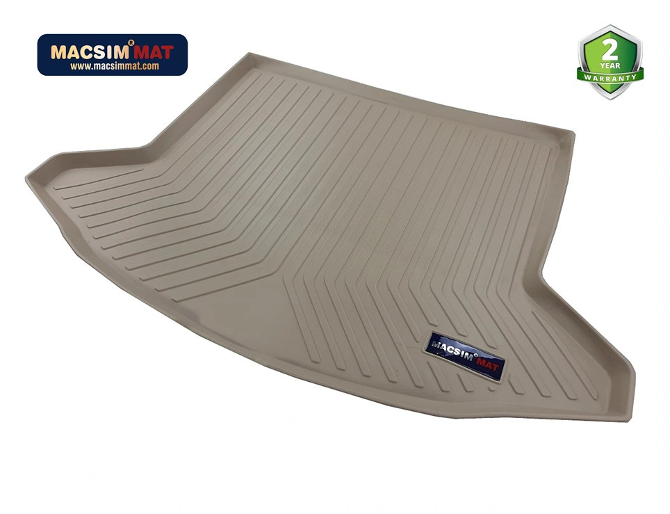 Thảm lót cốp xe ô tô MAZDA CX5 2017+nhãn hiệu Macsim chất liệu TPV cao cấp màu be