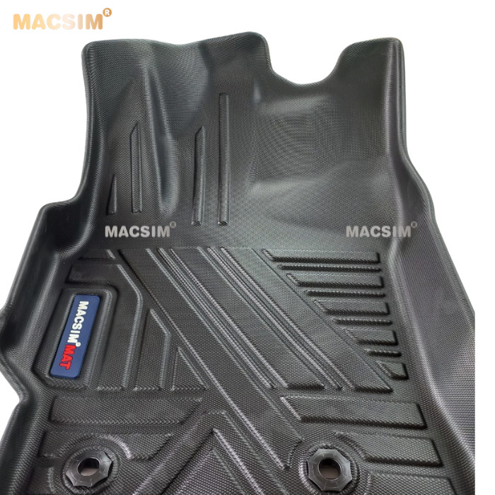 Thảm lót sàn qd xe ô tô Toyota Corolla Altis  2007-2013 Nhãn hiệu Macsim chất liệu nhựa TPV cao cấp màu đen (Lót sàn hàng ghế đầu tiên bao gồm ghế phụ và ghế lái)