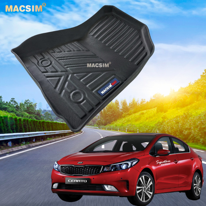 Thảm lót sàn xe ô tô qd Kia K3/ cerato 2019+ qd Nhãn hiệu Macsim chất liệu nhựa TPV cao cấp