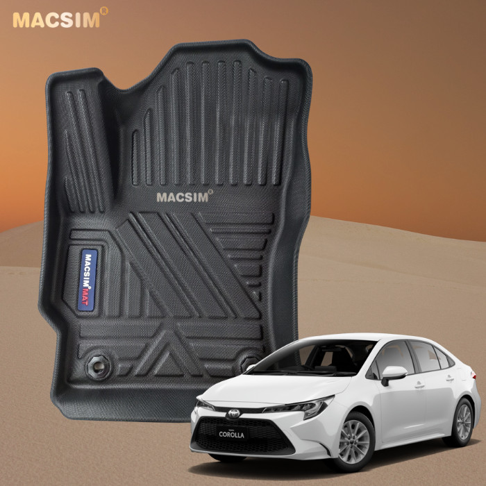 Thảm lót sàn xe ô tô qd Toyota Corolla Altis 2022+ qd Nhãn hiệu Macsim chất liệu nhựa TPV cao cấp