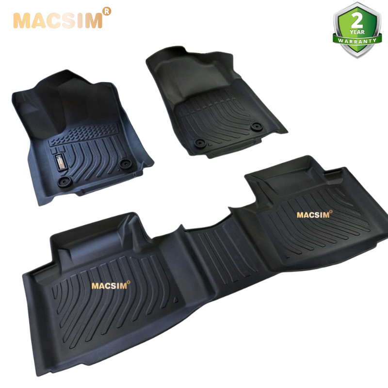 Thảm lót sàn xe ô tô JEEP CHROKEE 2016-2021  (sd) chất liệu TPE thương hiệu Macsim màu đen