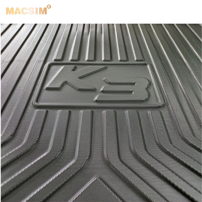 Thảm lót cốp xe ô tô (qd) Kia K3 (Cerato) 2013-2017 chất liệu TPV thương hiệu Macsim màu đen