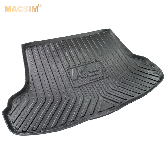 Thảm lót cốp xe ô tô (qd) Kia K3 (Cerato) 2013-2017 chất liệu TPV thương hiệu Macsim màu đen
