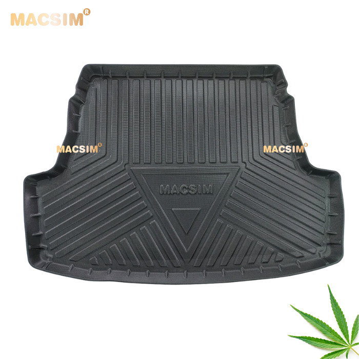 Thảm lót cốp Vios  2014-2022 (qd) nhãn hiệu Macsim chất liệu tpv cao cấp màu đen