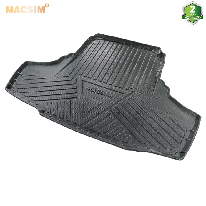 Thảm lót cốp xe ô tô (qd) Lexus GS 2012-2018 chất liệu TPV thương hiệu Macsim màu đen