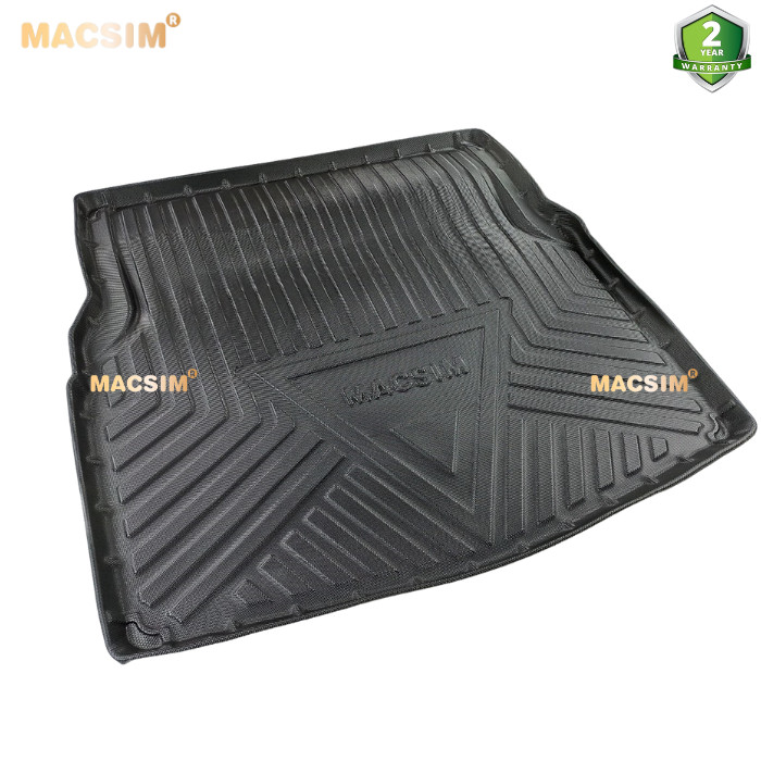 Thảm lót cốp Mercedes C-Class 2014-2021 (qd) nhãn hiệu Macsim chất liệu tpv cao cấp màu đen
