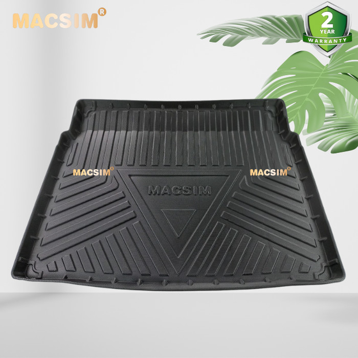 Thảm lót cốp xe ô tô (qd) Audi Q3  2018- 2022 chất liệu TPV thương hiệu Macsim màu đen