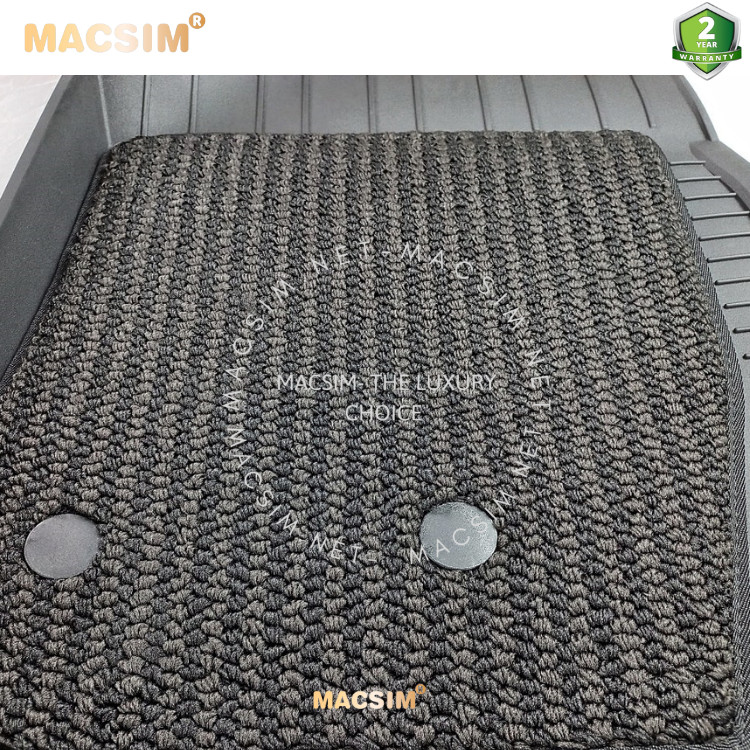 ( 3 hàng ghế) Thảm lót sàn 2 lớp  xe ô tô TOYOTA LAND CRUISER 2009- 2023/ Lexus Lx570 Nhãn hiệu Macsim 3W  chất liệu nhựa TPE đúc khuôn cao cấp - màu đen