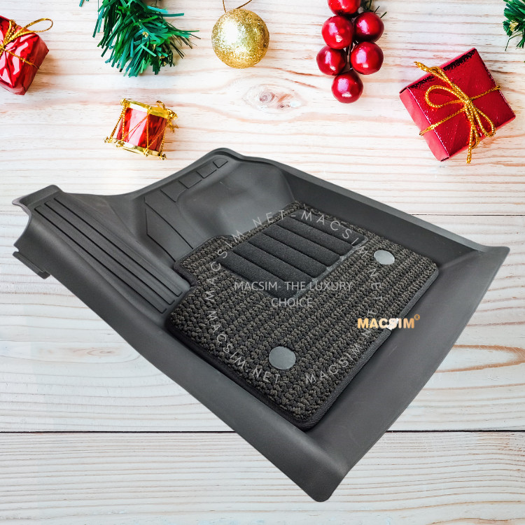 Thảm lót  sàn 2 lớp xe ô tô LANDROVER EVOQUE 2020+ Nhãn hiệu Macsim 3W chất liệu nhựa TPE đúc khuôn cao cấp - màu đen