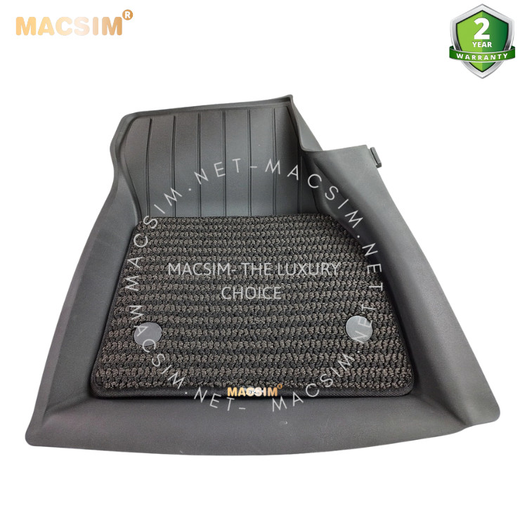 Thảm lót  sàn 2 lớp xe ô tô LANDROVER EVOQUE 2020+ Nhãn hiệu Macsim 3W chất liệu nhựa TPE đúc khuôn cao cấp - màu đen