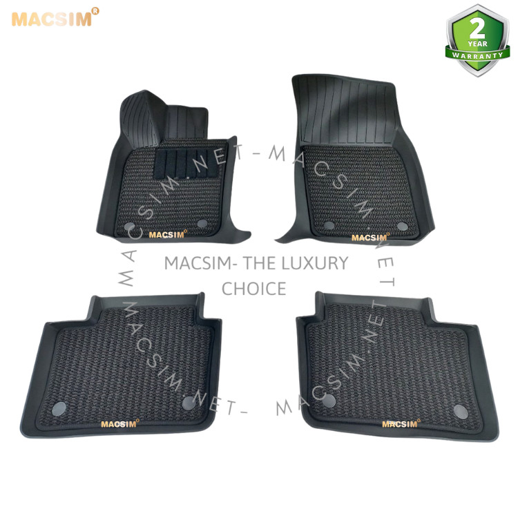 Thảm lót sàn 2 lớp xe  ô tô Porsche Panamera 2013- đến nay  Nhãn hiệu Macsim 3W chất liệu nhựa TPE đúc khuôn cao cấp - màu đen