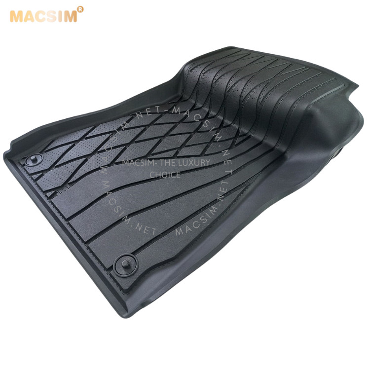 Thảm lót sàn xe ô tô  Mercedes S 2022+ Nhãn hiệu Macsim 3W chất liệu nhựa TPE đúc khuôn cao cấp - màu đen