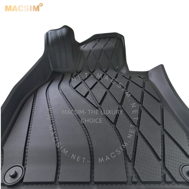 Thảm lót sàn xe ô tô  Mercedes S 2022+ Nhãn hiệu Macsim 3W chất liệu nhựa TPE đúc khuôn cao cấp - màu đen
